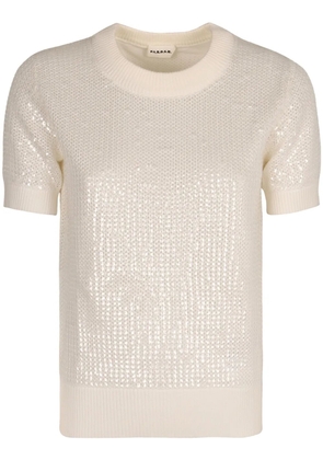 P.A.R.O.S.H. sequinned T-shirt - White