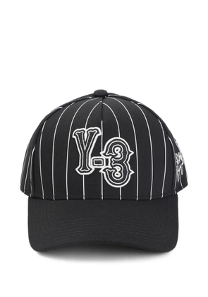 Y-3 striped logo-detail baseball cap - Black