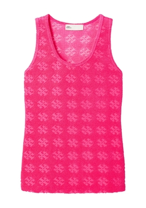 Tory Burch sleeveless textured tank top - Pink