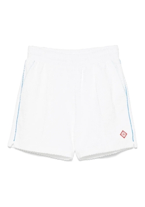 Casablanca striped towelling tennis shorts - White