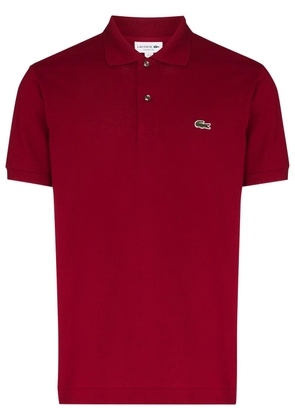 Lacoste logo-patch piqué polo shirt - Red