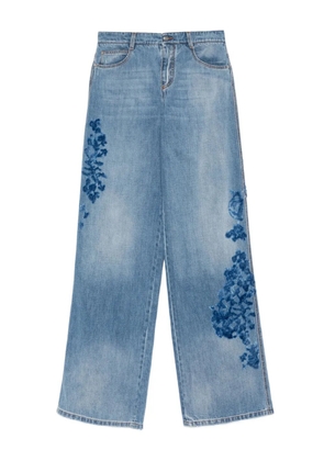 Ermanno Scervino floral-detail jeans - Blue