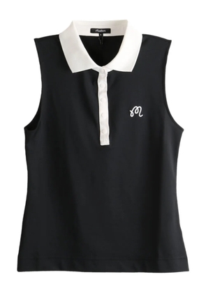 Malbon Golf Claudia sleeveless embroidered polo top - Black