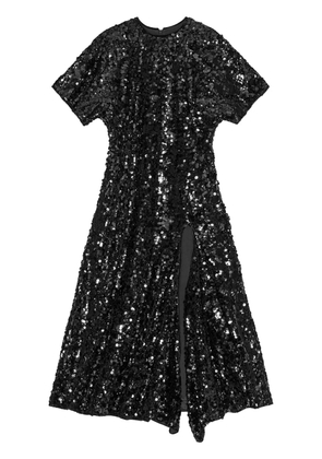GANNI sequinned velvet dress - Black