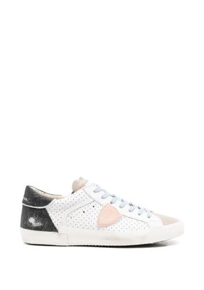Philippe Model Paris perforated lace-up sneakers - White
