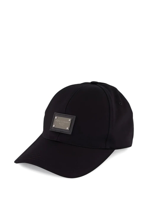 Dolce & Gabbana rapper logo-plaque baseball cap - Black