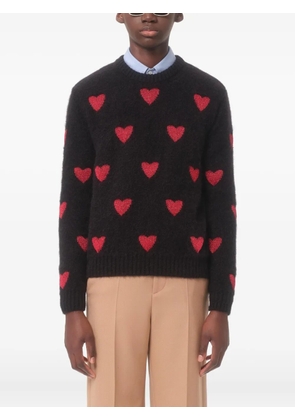 Valentino Garavani heart-patterned sweater - Black