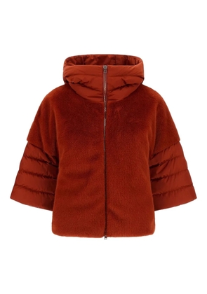 Herno hooded faux-fur jacket - Orange