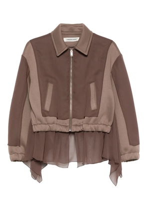 Undercover draped-panel bomber jacket - Brown
