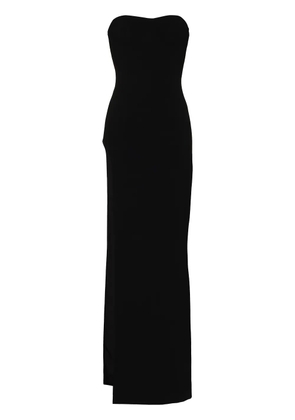 Mônot high-slit strapless tube gown - Black