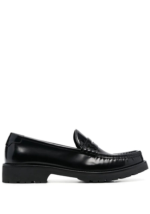 Saint Laurent Le Loafer high-shine finish flat shoes - Black