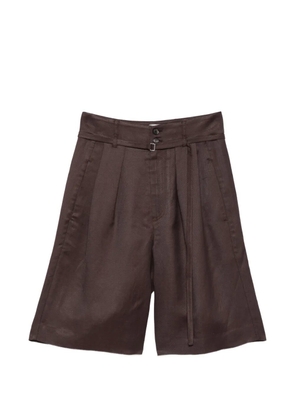 Tela pleated tailored shorts - Brown