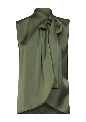 Blanca Vita lavallière-collar top - Green