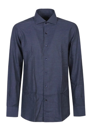 Barba long-sleeve cotton shirt - Blue