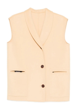 ALICIA AUDREY button-fastening waistcoat - Neutrals
