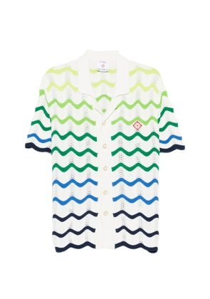 Casablanca wave pattern shirt - White