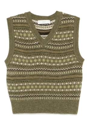 DUNST V-neck sleeveless sweater - Green