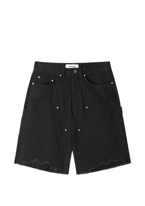 TONYWACK frayed shorts - Black