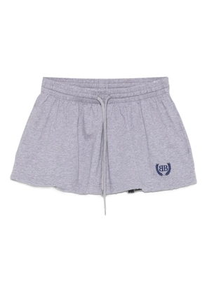 Balenciaga Laurel drawstring-waist cotton skirt - Grey