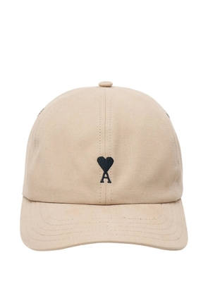 AMI Paris heart-embroidery baseball cap - Neutrals