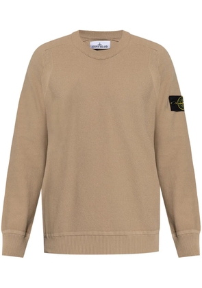 Stone Island logo patch sweater - Neutrals