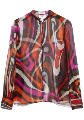 PUCCI wave-print silk blouse - Black
