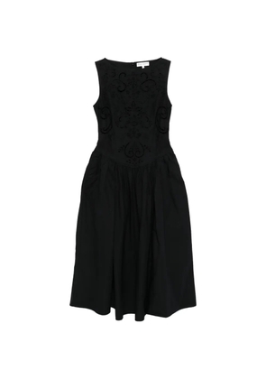 Stine Goya floral-embroidered midi dress - Black