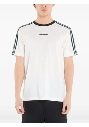adidas stripe-detail jersey T-shirt - White