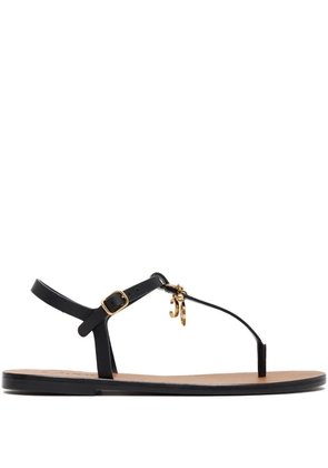 Chloé leather-buckle charm sandals - Black