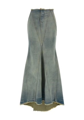 Off-White Jane fringed midi skirt - Blue