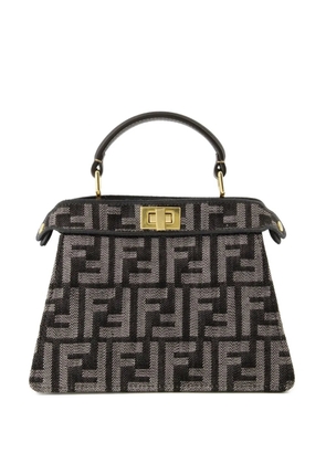 FENDI Peekaboo denim tote bag - Black