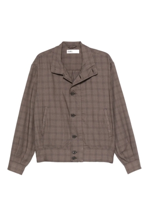 OUR LEGACY Mock plaid-pattern jacket - Brown