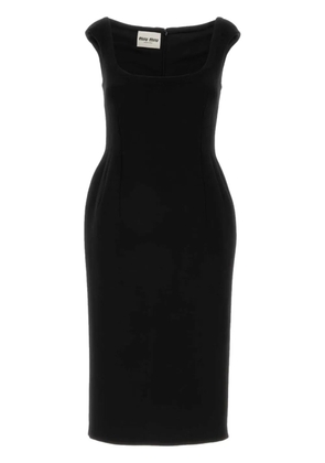 Miu Miu virgin wool midi dress - Black