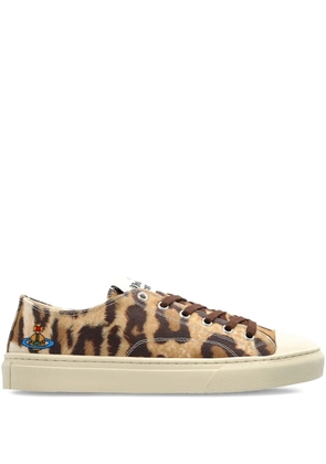 Vivienne Westwood animal-print lace-up sneakers - Brown