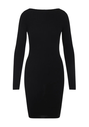 Rick Owens ribbed long-sleeved day dress - Black