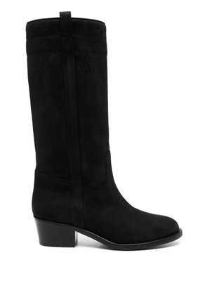 Fay 45mm suede boots - Black