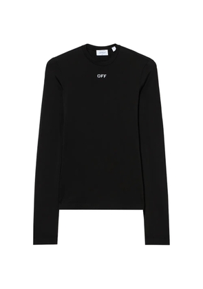 Off-White Off stamp long-sleeves crew-neck T-shirt - Black