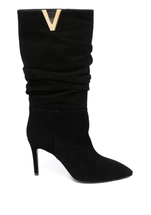 Via Roma 15 V-plaque mid-calf boots - Black