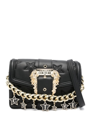 Versace Jeans Couture logo-plaque embellished crossbody bag - Black