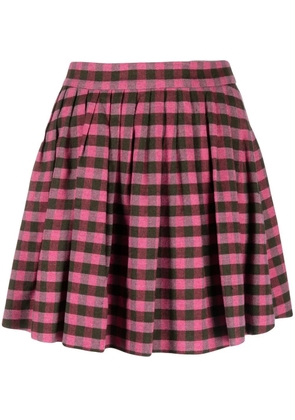 Kenzo high-waisted check-pattern skirt - Pink