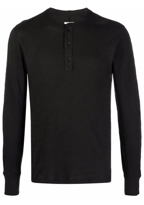 rag & bone long-sleeve cotton top - Black