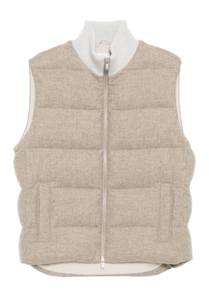 Lardini sleeveless down jacket - Neutrals