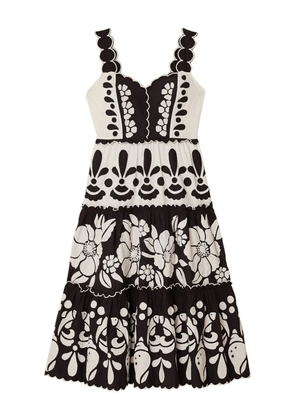 FARM Rio scalloped midi dress - Black