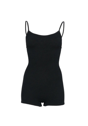Hunza G Pamela Romper spaghetti strap swimsuit - Black