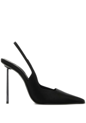 Le Silla 110mm sling back satin heeled pumps - Black