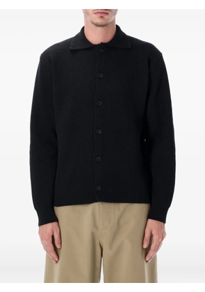 Auralee polo-collar cardigan - Black