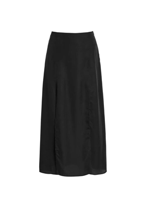 AKYN Elodie slit midi skirt - Black
