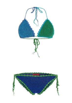 Rose Carmine crochet-knit bikini - Green