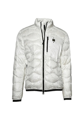 Blauer zip quilted jacket - White