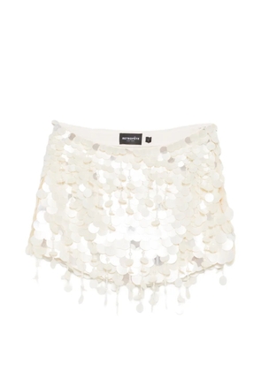 Retrofete beaded-embellishment mini skirt - White